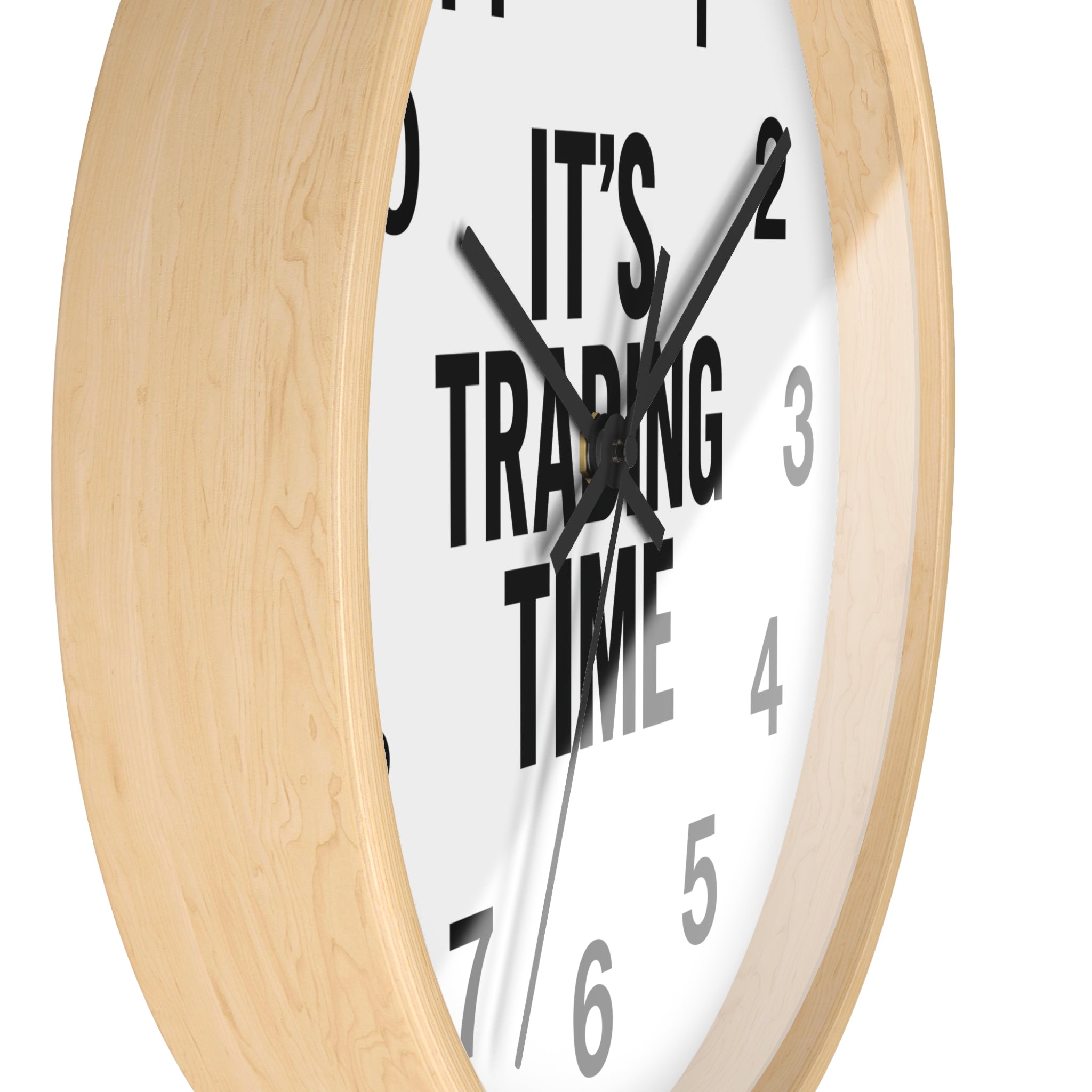 Stylish Wall Clock - It's Trading Time, Office Decor, Gift for Traders, Motivational Clock, Wall Art for Home