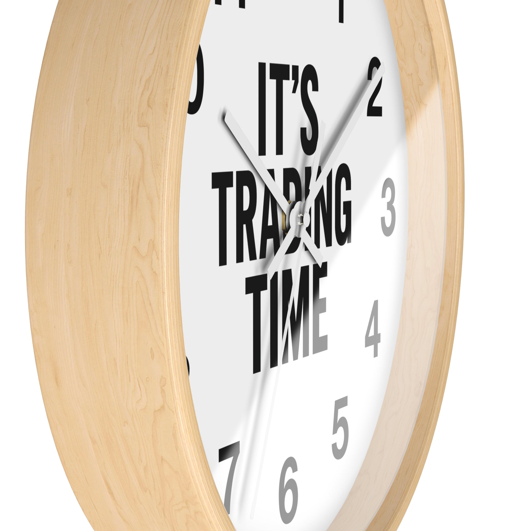 Stylish Wall Clock - It's Trading Time, Office Decor, Gift for Traders, Motivational Clock, Wall Art for Home