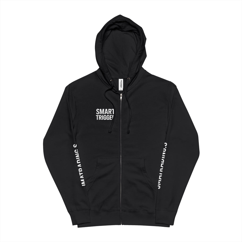 Smart Triggered Unisex Fleece Zip Up Hoodie | Cozy Streetwear, Unique Gift, Casual Wear, Perfect for All Seasons, Funny Hoodie