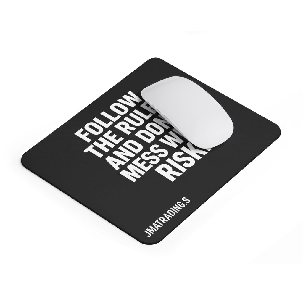 Motivational Mouse Pad - Follow the Rules Design, Desk Accessories, Gift for Office, Inspirational Decor, Computer Gadgets